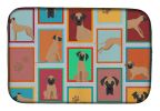 Lots of Fawn Great Dane Dish Drying Mat Absorbent Dish Drying Mat Pad for Kitchen Counter Dish Drainer Mat for Countertop, 14 x 21", Multicolor