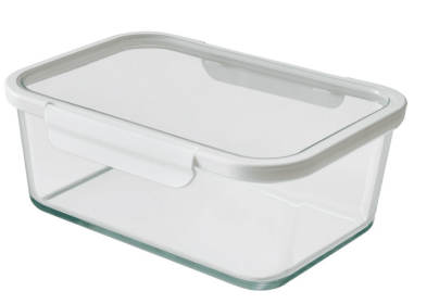 Better Homes & Gardens 10Cup Rectangle Glass Food Storage Container with Tritan Lid. Set of 1, 2 Pieces
