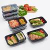 60 Piece Meal Prep Food Storage Containers, 15Pack 1L plus 15Pack 900ml