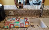 Lots of Great Pyrenees Dish Drying Mat Absorbent Dish Drying Mat Pad for Kitchen Counter Dish Drainer Mat for Countertop, 14 x 21", Multicolor