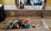 Elephant Dish Drying Mat Absorbent Dish Drying Mat Pad for Kitchen Counter Dish Drainer Mat for Countertop, 14 x 21", Multicolor