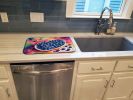 Colorful Blueberries Dish Drying Mat Absorbent Dish Drying Mat Pad for Kitchen Counter Dish Drainer Mat for Countertop, 14 x 21", Multicolor