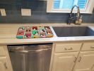 Lots of Tricolor Cavalier Spaniel Dish Drying Mat Absorbent Dish Drying Mat Pad for Kitchen Counter Dish Drainer Mat for Countertop, 14 x 21"