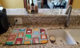 Lots of Fawn Pembroke Corgi Dish Drying Mat Absorbent Dish Drying Mat Pad for Kitchen Counter Dish Drainer Mat for Countertop, 14 x 21", Multicolor