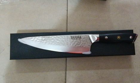 Stainless Steel Kitchen Knife Meat Cleaver (Option: Steel color)