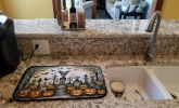 Pet Cemetery Spooky Halloween Dish Drying Mat Absorbent Dish Drying Mat Pad for Kitchen Counter Dish Drainer Mat for Countertop, 14 x 21", Multicolor